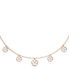 1/2 CT. Flower Symphony  Lab Created Round Diamond Five Station Necklace