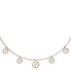 1/2 CT. Flower Symphony  Lab Created Round Diamond Five Station Necklace