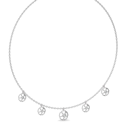 1/2 CT. Flower Symphony  Lab Created Round Diamond Five Station Necklace
