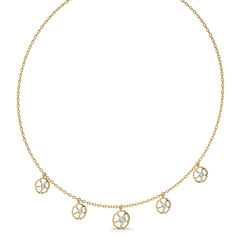1/2 CT. Flower Symphony  Lab Created Round Diamond Five Station Necklace