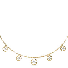 1/2 CT. Flower Symphony  Lab Created Round Diamond Five Station Necklace
