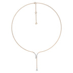 1/2 CT. Fashionable tear drop Pear and Round Lab Created Diamond Necklace