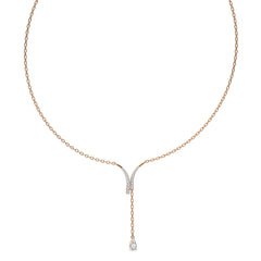 1/2 CT. Fashionable tear drop Pear and Round Lab Created Diamond Necklace