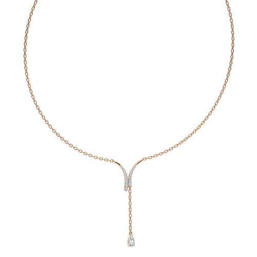 1/2 CT. Fashionable tear drop Pear and Round Lab Created Diamond Necklace