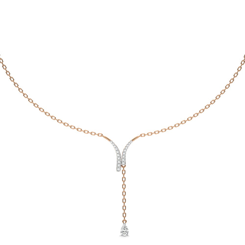 1/2 CT. Fashionable tear drop Pear and Round Lab Created Diamond Necklace