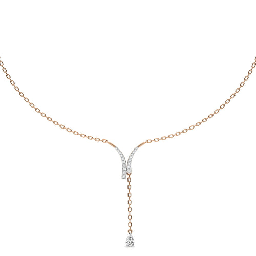 1/2 CT. Fashionable tear drop Pear and Round Lab Created Diamond Necklace