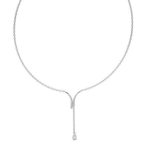 1/2 CT. Fashionable tear drop Pear and Round Lab Created Diamond Necklace