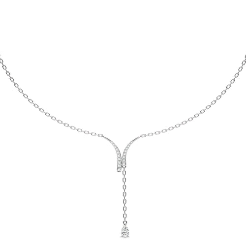 1/2 CT. Fashionable tear drop Pear and Round Lab Created Diamond Necklace