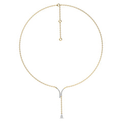 1/2 CT. Fashionable tear drop Pear and Round Lab Created Diamond Necklace