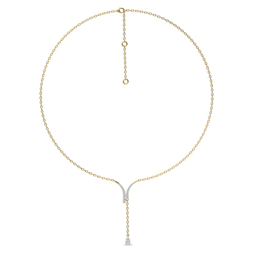 1/2 CT. Fashionable tear drop Pear and Round Lab Created Diamond Necklace