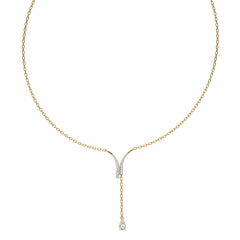 1/2 CT. Fashionable tear drop Pear and Round Lab Created Diamond Necklace