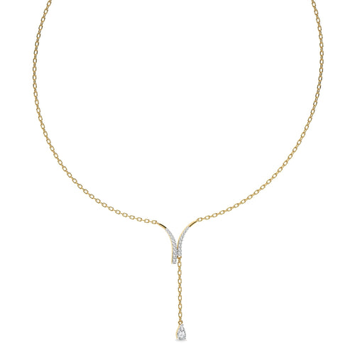 1/2 CT. Fashionable tear drop Pear and Round Lab Created Diamond Necklace