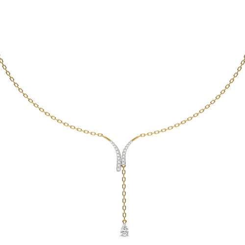 1/2 CT. Fashionable tear drop Pear and Round Lab Created Diamond Necklace