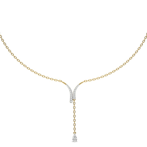 1/2 CT. Fashionable tear drop Pear and Round Lab Created Diamond Necklace