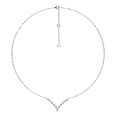1 CT. Elena Serenity V shape Round Lab Created Diamond Necklace