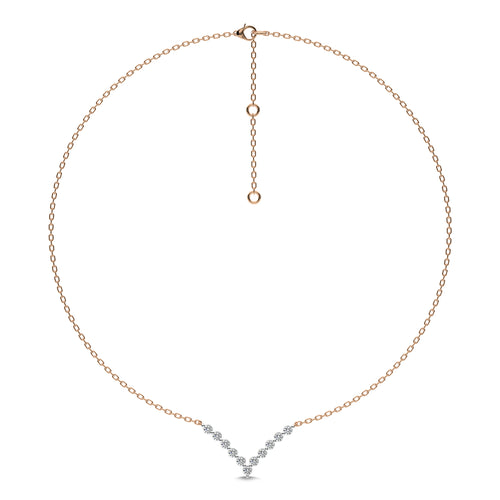 1 CT. Elena Serenity V shape Round Lab Created Diamond Necklace