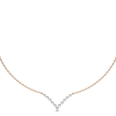 1 CT. Elena Serenity V shape Round Lab Created Diamond Necklace