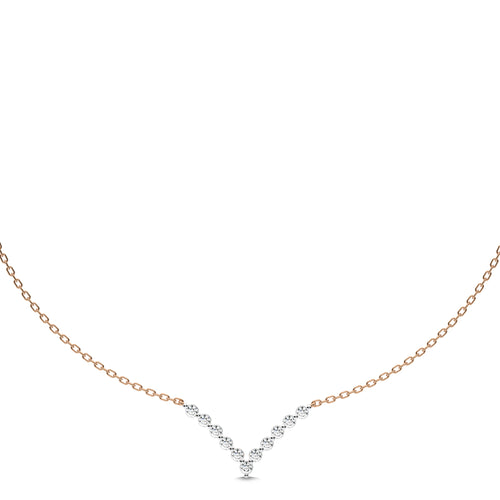 1 CT. Elena Serenity V shape Round Lab Created Diamond Necklace