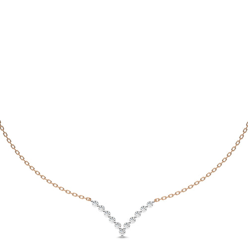 1 CT. Elena Serenity V shape Round Lab Created Diamond Necklace
