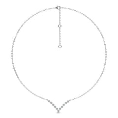 1 CT. Elena Serenity V shape Round Lab Created Diamond Necklace