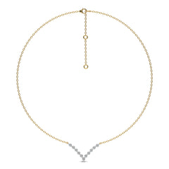 1 CT. Elena Serenity V shape Round Lab Created Diamond Necklace