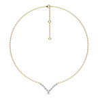1 CT. Elena Serenity V shape Round Lab Created Diamond Necklace