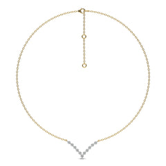 1 CT. Elena Serenity V shape Round Lab Created Diamond Necklace