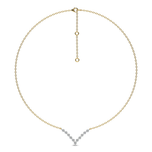1 CT. Elena Serenity V shape Round Lab Created Diamond Necklace