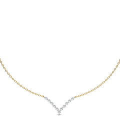 1 CT. Elena Serenity V shape Round Lab Created Diamond Necklace