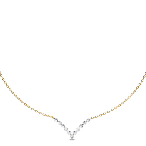 1 CT. Elena Serenity V shape Round Lab Created Diamond Necklace