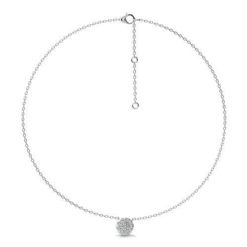 1 CT. Twinkling Cluster Round Lab Created Diamond Necklace
