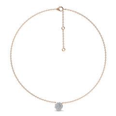 1 CT. Twinkling Cluster Round Lab Created Diamond Necklace