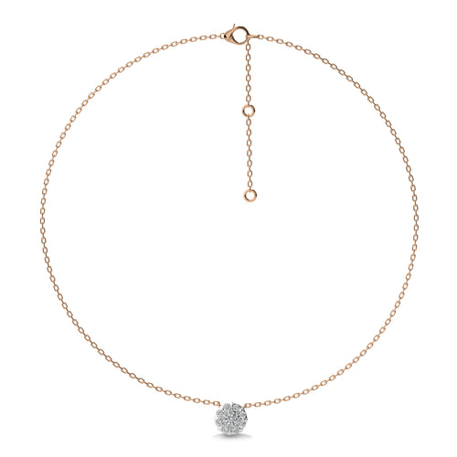1 CT. Twinkling Cluster Round Lab Created Diamond Necklace