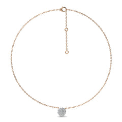1 CT. Twinkling Cluster Round Lab Created Diamond Necklace