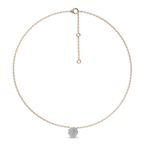 1 CT. Twinkling Cluster Round Lab Created Diamond Necklace