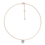 1 CT. Twinkling Cluster Round Natural Diamond Necklace