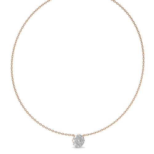 1 CT. Twinkling Cluster Round Lab Created Diamond Necklace