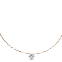 1 CT. Twinkling Cluster Round Lab Created Diamond Necklace