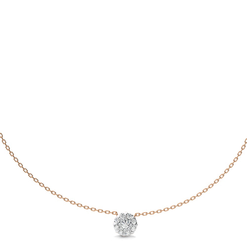 1 CT. Twinkling Cluster Round Lab Created Diamond Necklace