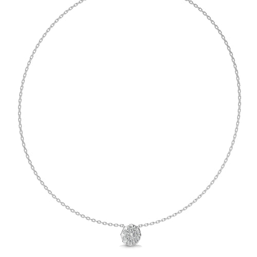 1 CT. Twinkling Cluster Round Lab Created Diamond Necklace