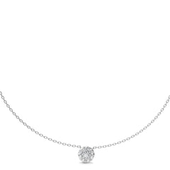 1 CT. Twinkling Cluster Round Lab Created Diamond Necklace