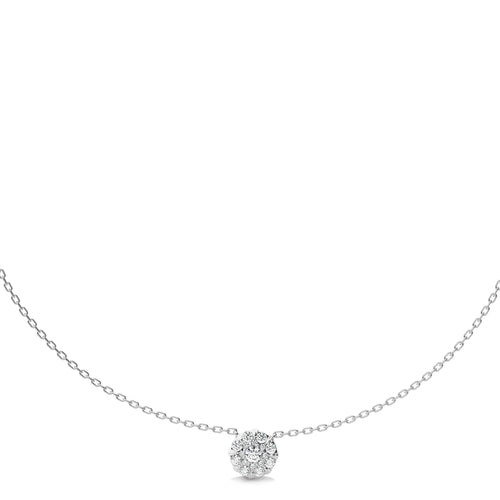 1 CT. Twinkling Cluster Round Lab Created Diamond Necklace