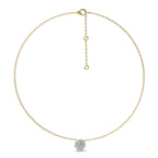 1 CT. Twinkling Cluster Round Lab Created Diamond Necklace