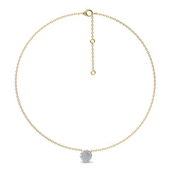 1 CT. Twinkling Cluster Round Lab Created Diamond Necklace