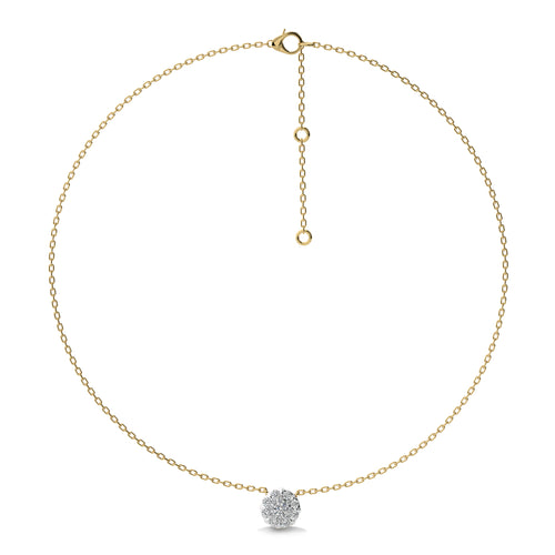 1 CT. Twinkling Cluster Round Lab Created Diamond Necklace