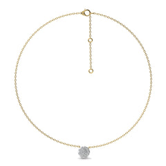 1 CT. Twinkling Cluster Round Lab Created Diamond Necklace