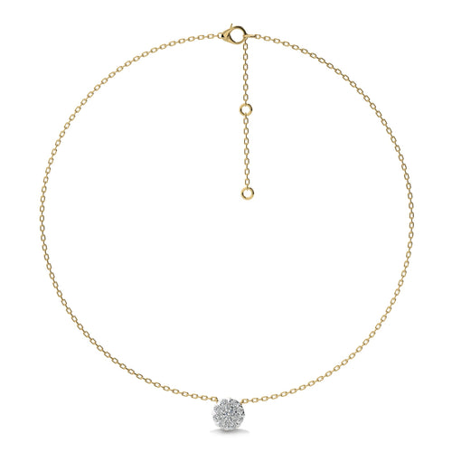 1 CT. Twinkling Cluster Round Lab Created Diamond Necklace