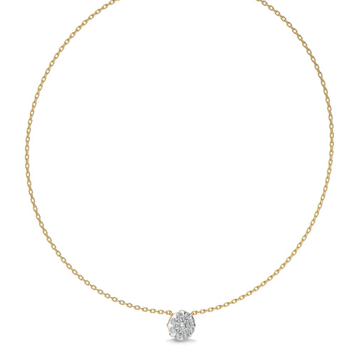 1 CT. Twinkling Cluster Round Lab Created Diamond Necklace