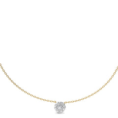 1 CT. Twinkling Cluster Round Lab Created Diamond Necklace