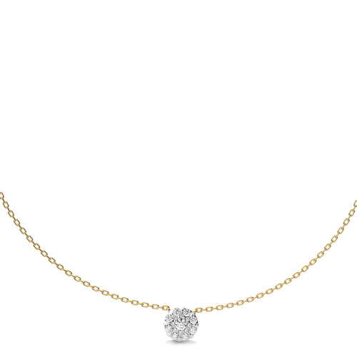 1 CT. Twinkling Cluster Round Lab Created Diamond Necklace